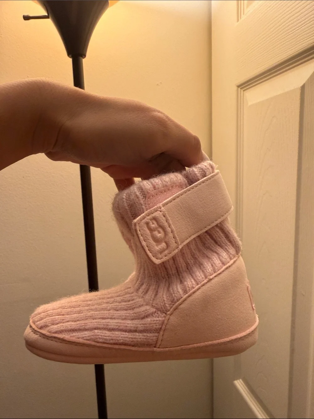 UGG Pink Knit Baby Booties